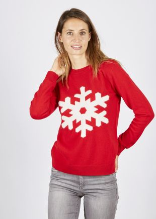 pull jacquard en cachemire pour femme
