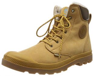 Palladium Pampa Sport Shearling Waterproof, Baskets Hautes Mixte Adulte, Jaune (Amber Gold/Mid Gum), 38 EU (5 )