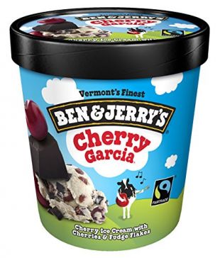 Ben & Jerry's - Vermont's Finest Ice Cream, Non-GMO - Fairtrade - Cage-Free Eggs - Caring Dairy - Responsibly Sourced Packaging, Cherry Garcia, Pint (4 Count)