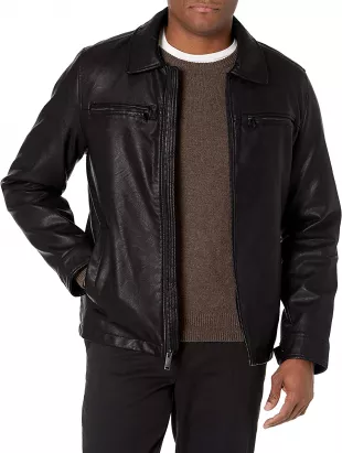 Men's Classic Faux Leather Jacket