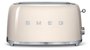 Smeg TSF02CREU Grille-pain, Métal, Cream