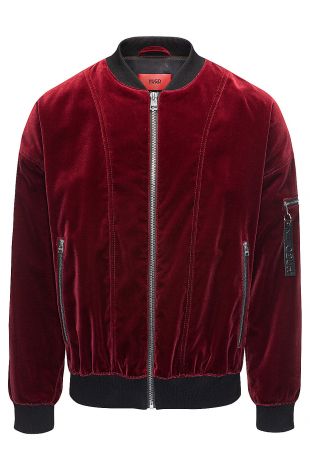 Bomber oversize en velours