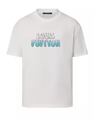 Louis Vuitton - White Gradient Bead Logo T Shirt