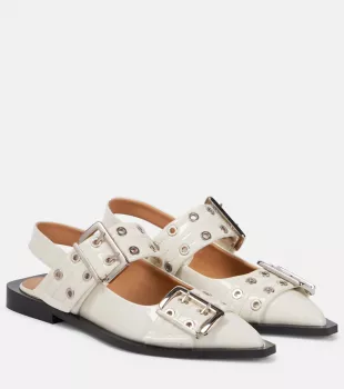 Patent Leather Slingback Flats