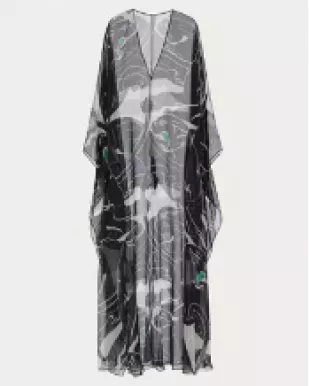 Panther Chiffon Kaftan