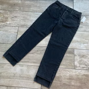 Black Crop Straight Jeans