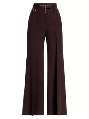 Luminosity Belted High-Rise Flare Trousers