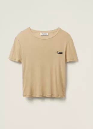 Garment-Dyed Ribbed Jersey T-Shirt