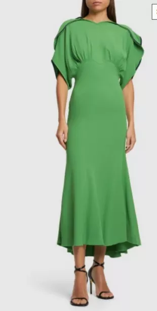 olive green t shirt dress VICTORIA BECKHAM GREEN MINI DRESS