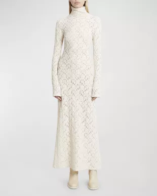 Crocheted Cotton-blend Maxi Dress