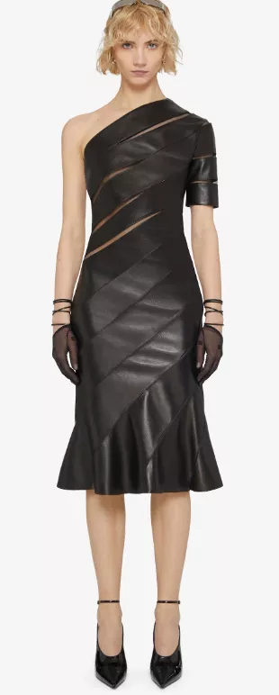 Givenchy - Asymmetrical Dress with Leather Bands