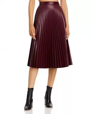 Proenza Schouler Label Pleated Faux Leather Skirt worn by Bradley