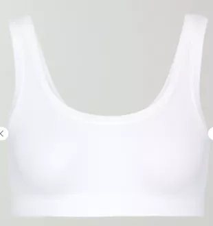 Touch Feeling Stretch-Jersey Soft-Cup Bra in White