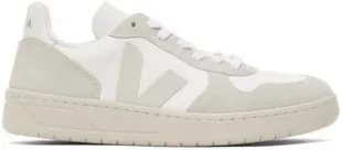 Beige & White V-10 B-Mesh Sneakers