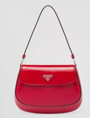 Prada Cleo brushed Leather Shoulder Bag With Flap in 2023