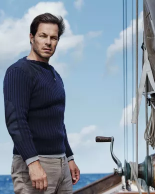 007 RIBBED ARMY SWEATER