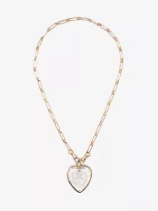 9K Yellow Gabin No. 2 Heart Sapphire Pendant Necklace