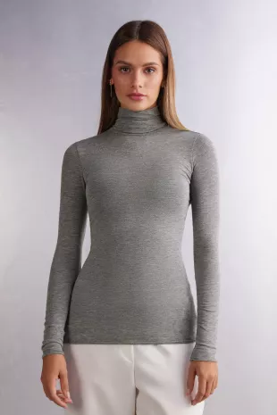 Intimissimi - Modal Cashmere Ultralight High Neck Top