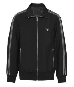 Prada - Black & Grey Side Stripe Track Jacket