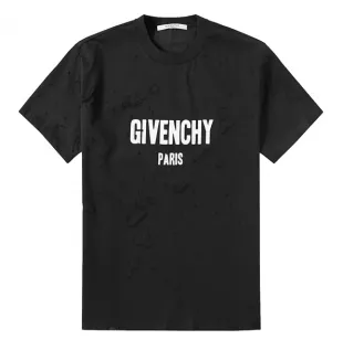 Givenchy - Black Destroyed Givenchy Paris T Shirt