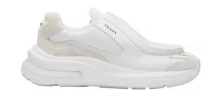 Prada - White Sculpted Systeme Sneakers