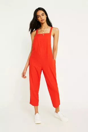 Urban Outfitters - UO Shapeless Red Dungarees