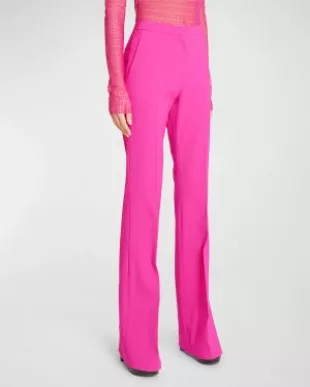 Wool Flare Tailored Trousers
