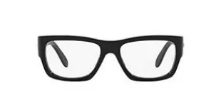 RX5487 Nomad Wayfarer Square Prescription Eyeglass Frames, Black/Demo Lens, 54 mm