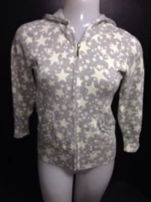 Women's Hoodie Sweater Stars in Gray