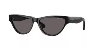 Women's VO5513S Cat Eye Sunglasses, Black/Black Smoke, 55 mm