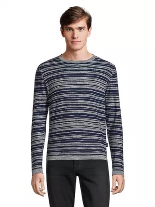 horst - Lightweight Striped Knit Crewneck Sweater