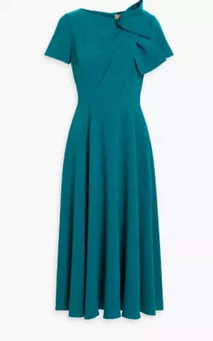 roksanda - Bow-Embellished Crepe Midi Dress