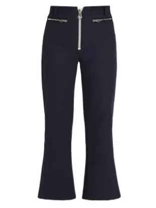 Cropped Flare Zip Pants