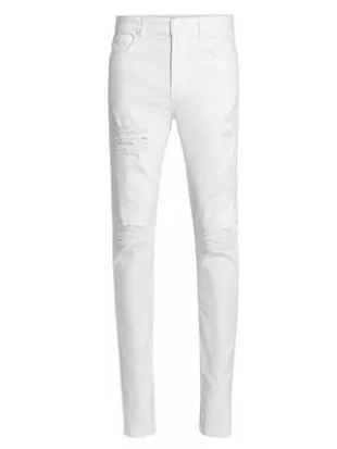 Monfrere - White Ripped Greyson Jeans