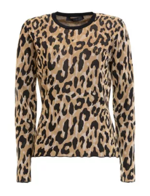 Versace - Animal Printed Viscose Blend Jersey Sweater