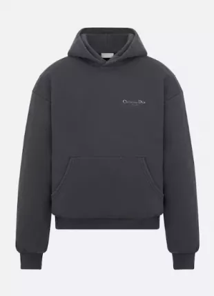 Dior - Faded Black Distressed Couture Hoodie