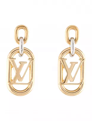 Louis Vuitton Everyday Chain Lv Drop Earrings worn by Taeyeon at