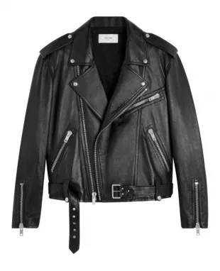 Celine - Black Leather Biker Jacket