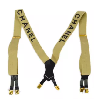Chanel - Pre-Owned 1990s Logo-Print Suspenders