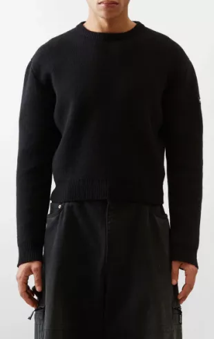 Balenciaga - Black Double Knit Wool Sweater