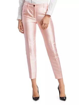 Dolce and Gabbana - Silk Mikado Cropped Pants