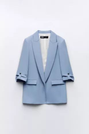 Rolled-Up Sleeve Blazer