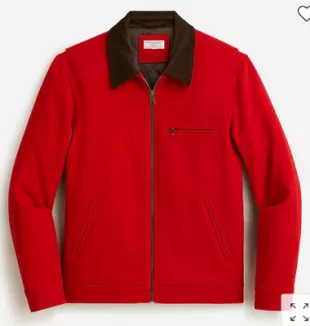 Wallace & Barnes wool work jacket with Prima Loft Red