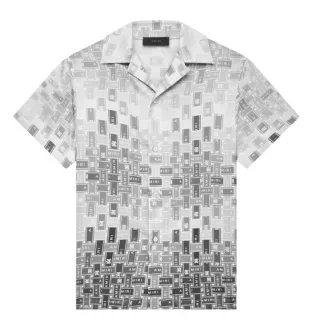 Amiri - Grey Logo Tape Gradient Shirt