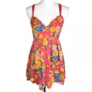 Hollister Pink Tropical Floral A-Line
