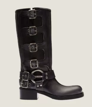 Leather Biker Boots