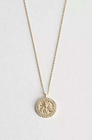 Bee Embossed Pendant Necklace