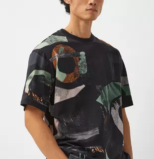 Abstract Cotton T-shirt