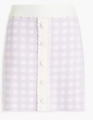 Straight Skirt in Checked Jacquard