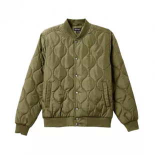 Dillinger Quilted Bomber Jacket | Military Olive